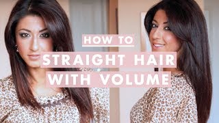 How To Straight Hair with Volume [upl. by Aldo]