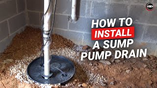 How To Install A Sump Pump Discharge Line  Sump Pump Drain Installation  Crawl Space Basement [upl. by Lupien]