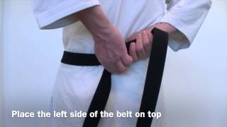 How to Tie a Martial Arts Belt Tuckunder Method [upl. by Haymo144]