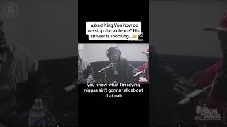 King Von on how to stop the violence in Chicago chiraq rap lildurk akademiks [upl. by Berkie]