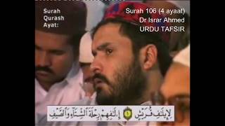 106 Surah Quraysh Dr Israr Ahmed Urdu [upl. by Sathrum]