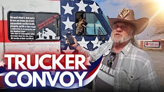 TRUCKER CONVOY Eagle Pass Texas Take Back Our Border Migrant Crisis [upl. by Akehsay]