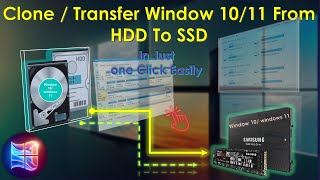 Migrate or transfer Clone Windows 10 windows 11 from HDD to SSD easily with 1 click free [upl. by Sherlock]