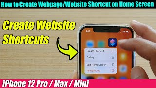 iPhone 1212 Pro How to Create WebpageWebsite Shortcut on Home Screen [upl. by Ynatsyd]