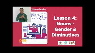 LearnOnOne  Gr 4amp5  English Nouns Gender amp Diminutives [upl. by Neeliak]