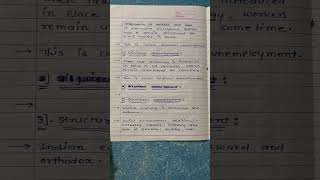 Types of Unemployment  Social Studies  class 10 youtubeshorts economics learning [upl. by Tatum830]