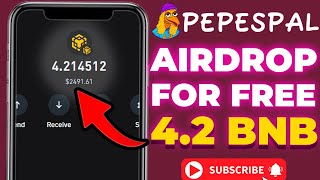 Claim Free Airdrop PEPE SPAL  42 BNB on Trust Wallet [upl. by Leelah84]