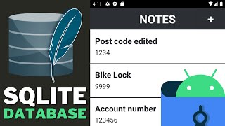 SQLite Database Tutorial Android Studio  Note List View App with Persistent Data [upl. by Scribner]