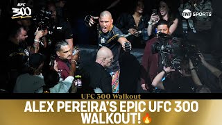 Alex Pereira with the coldest walkout at UFC300 🥶  Alex Pereira vs Jamahal Hill 🔥 [upl. by Llewop978]