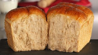 Soft Wholemeal Hokkaido Milk Bread  Tangzhong Method  How Tasty Channel [upl. by Rickard]