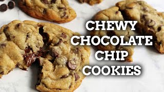 The BEST CHEWY Chocolate Chip Cookies Recipe [upl. by Nunnery330]