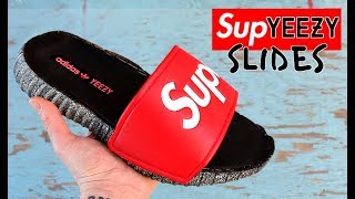 THE SUPREME YEEZY SLIDE 12000 SAMPLE FIRST LOOK [upl. by Anatol]