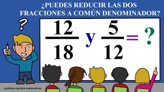 Reducir fracciones a COMÚN DENOMINADOR I matemáticas Primaria [upl. by Slavic]