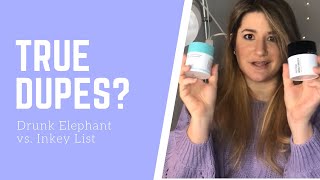 True Dupes Drunk Elephant Protini vs Inkey List Peptide Moisturizer [upl. by Bate]