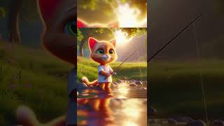 Kitten plants fish plan flops hilariously 🐟💔😿 ai cat aicat viralshort [upl. by Serge]