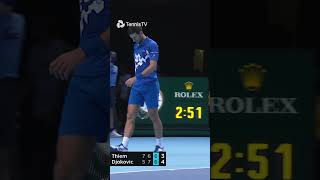 Dominic Thiem God Mode Tiebreak vs Djokovic [upl. by Adekahs120]