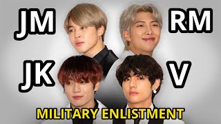 BTS Military Enlistment RM Jimin V Jungkook Next to Enlist for Military Service [upl. by Gen971]