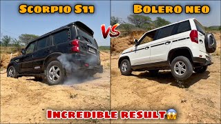 Mahindra Scorpip S11 vs Mahindra Bolero neo N10  Offroad battle [upl. by Beckerman782]