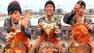 Fishermen eating seafood dinners are too delicious 666 help you stirfry seafood to broadcast live二五 [upl. by Acinomed]