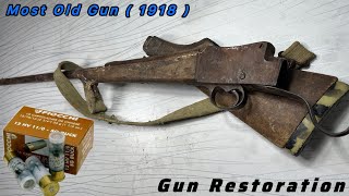 Most Old Gun 1918 Gun Restoration  Most antique 12 gauge shotgun restoration  Gun ￼Restoration [upl. by Nesyrb]