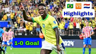 Brazil vs Paraguay 01 Highlights amp All Goals 2024 HD  Brazil vs Paraguay highlights 2024 [upl. by Hedaza]