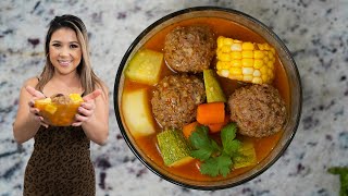 Caldo de Albóndigas The Soup Everyone Should Know How To Make  Mexican Meatball Soup [upl. by Erdda]