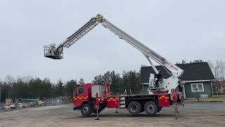 Volvo FL10 62 med Skylift Bronto 282TI säljes via Retrade auktion [upl. by Mackenie233]