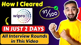 All Wipro Interview Questions and Answers  How I Cleared Wipro Interview In Just 2 Days [upl. by Cordey]