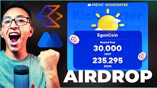 Airdrops Grátis da EGON com Prêmio Total de 235295 EGON e 30000 USDT Data de Listagem na MEXC [upl. by Menides726]