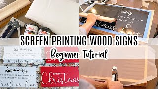 How To Screen Print on Wood Signs  Make Reusable Stencils With Vinyl [upl. by Razaele]