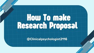 Research Proposal kaise bnyen How to make research proposal sample [upl. by Maryly612]