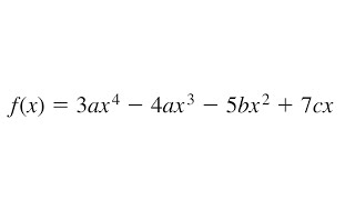 Derivadas De Funciones Algebraicas fx 3ax4 4ax3 5bx2 7cx [upl. by Ardeid]