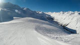 Obergurgl Hochgurgl Kirchenkarbahn amazing blue ski runs [upl. by Tanhya]