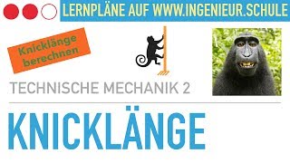 Knicklänge berechnen Knicken Eulerfall 1 Aufgabe – Technische Mechanik 2 [upl. by Iveson]