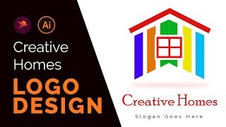 Creative Home Logo Design Tutorial With How to Showcase [upl. by Falkner]