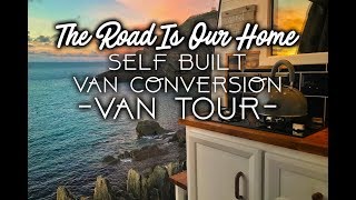 Van Conversion Tour  The Road Is Our Home  Vanlife [upl. by Kumler57]