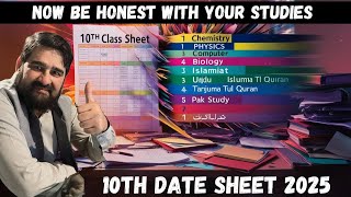 10th Class Date Sheet 2025 All Punjab Board [upl. by Haile]