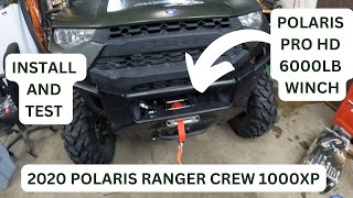 INSTALLING POLARIS PRO HD 6000LB WINCH 2882710 ON 2020 POLARIS RANGER CREW 1000XP [upl. by Philipa163]