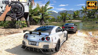 Nissan GTR NISMO amp Ford Mustang Shelby GT500  Forza Horizon 5  Thrustmaster T300RS gameplay [upl. by Ydnam658]