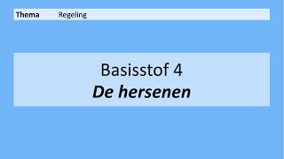 VMBO 4  Regeling  Basisstof 4 De hersenen  8e editie [upl. by Barolet]