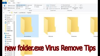 New Folder exe Virus Removal Tool II Folder Virus Delete Fix [upl. by Aprilette]