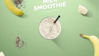 How to make a Chia Banana Milk Smoothie [upl. by Akibma]