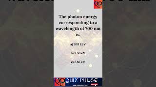 MCQ Photon chemistry quiz [upl. by Rozanne]