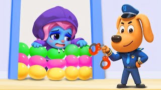 Police Chase  Obstacle Run  Educational Videos  Kids Cartoons  Sheriff Labrador  BabyBus [upl. by Airitac479]