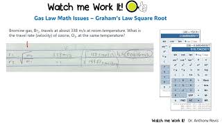 Grahams Law Math Dealing with the Square Root by Dr Anthony Revis [upl. by Etteinotna653]