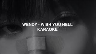 WENDY 웬디  Wish You Hell KARAOKE with Easy Lyrics [upl. by Freda]