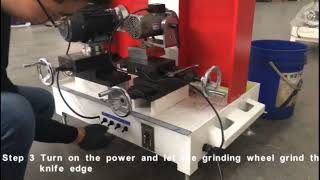 Operation step of bottom knife sharpening machine Shanggong Blade [upl. by Berner]