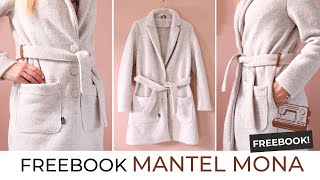 Mantel nähen ♥ Freebook MONA  Stoffe Hemmers 🍂 🍁 [upl. by Hui201]