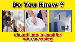 Do You Know  Slaked Lime is used for Whitewashing the walls [upl. by Daye]