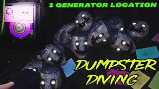 Dumpster Diving  All 3 Generators Location  Five Nights at Freddys Security Breach  FNAF [upl. by Egdirdle]